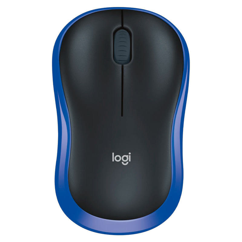 Mouse Inalámbrico Logitech M185 1000DPI Negro Con Azul