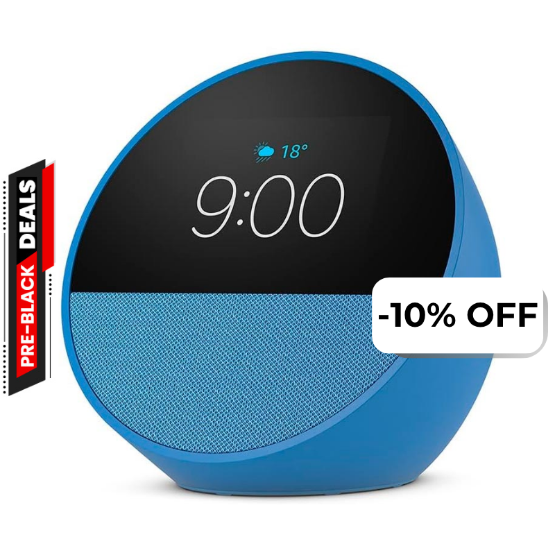 Bocina Inteligente Amazon Echo Spot Smart Azul Con Alexa