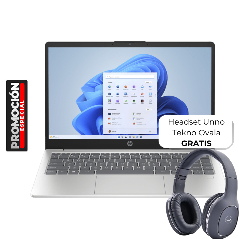 Laptop HP 14-ep1000la 14" Ultra Core 5 125H 16GB RAM 512GB SSD W11 Gris Claro  Home Teclado Español