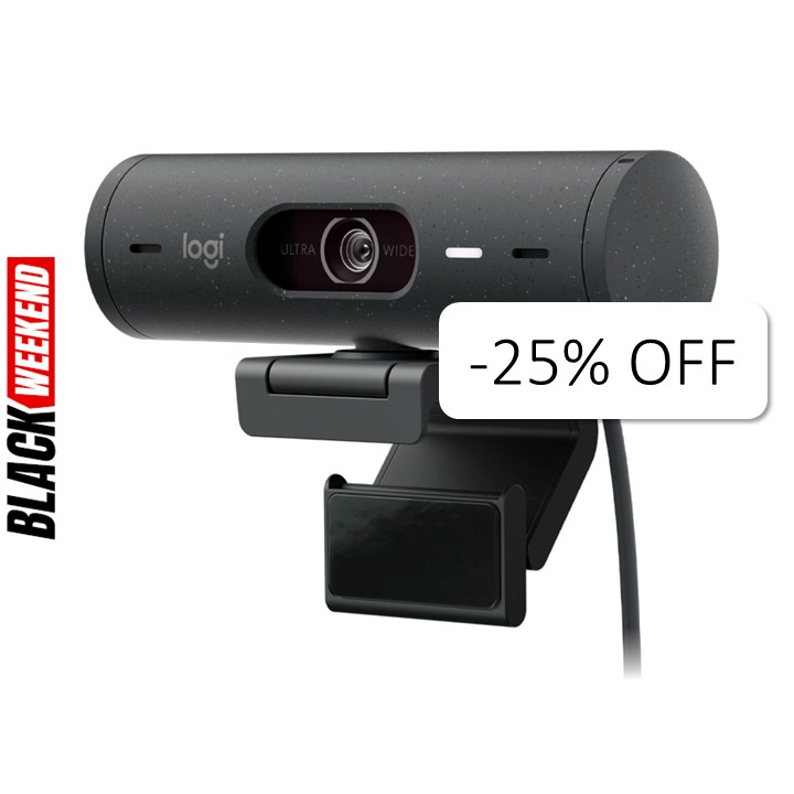Cámara Web Logitech Brio 500 Full HD Negro