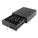 Cash Drawer AON CDK-34 para 3 Billetes y 4 Monedas Negro