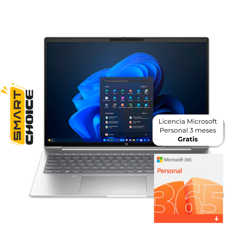 Laptop HP ProBook 460 G11 16" Ultra Core 7 155U 16GB RAM 512GB SSD W11 Pro Gris Claro Teclado Español