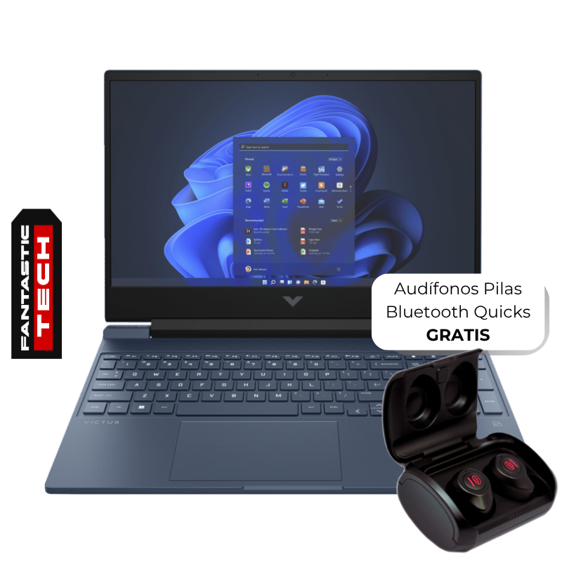 Laptop HP Victus 15-fa0022la 15.6" i5-12450H 16GB DDR4 512GB SSD RTX 3050 4GB W11 Home Azul Oscuro Teclado Español