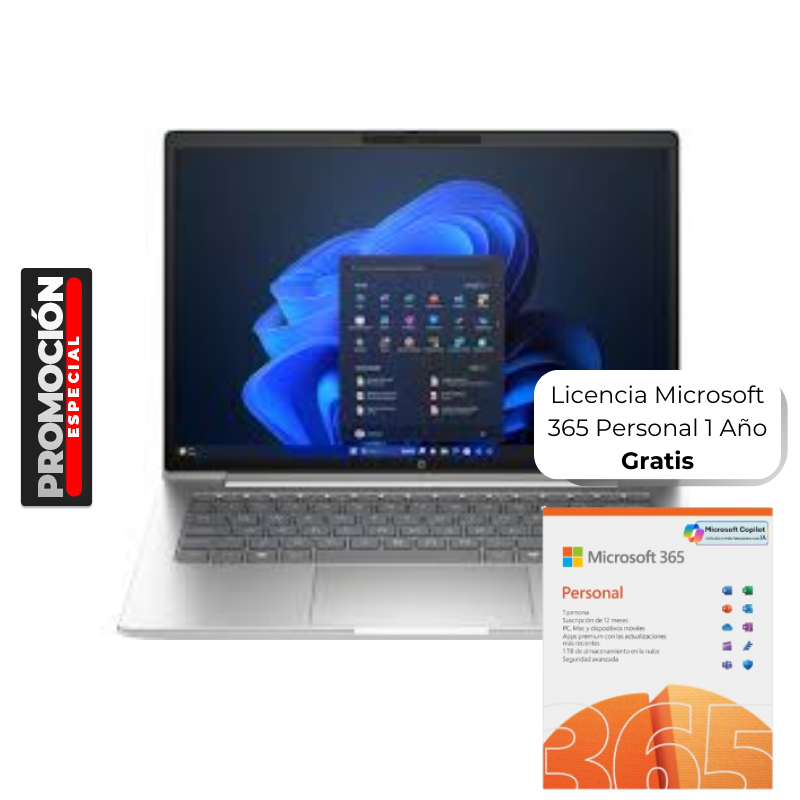 Laptop HP ProBook 440 G11 14" Ultra Core 5 125U 16GB RAM 512GB SSD Claro W11 Pro Gris Teclado Español