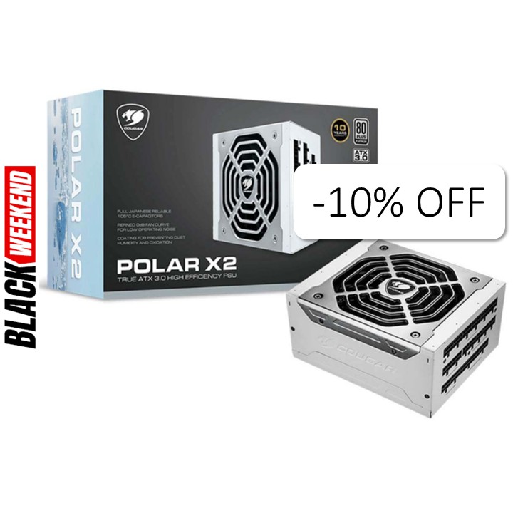 Fuente de Poder 1200W Cougar Polar X2 1200 80-Plus Platinum