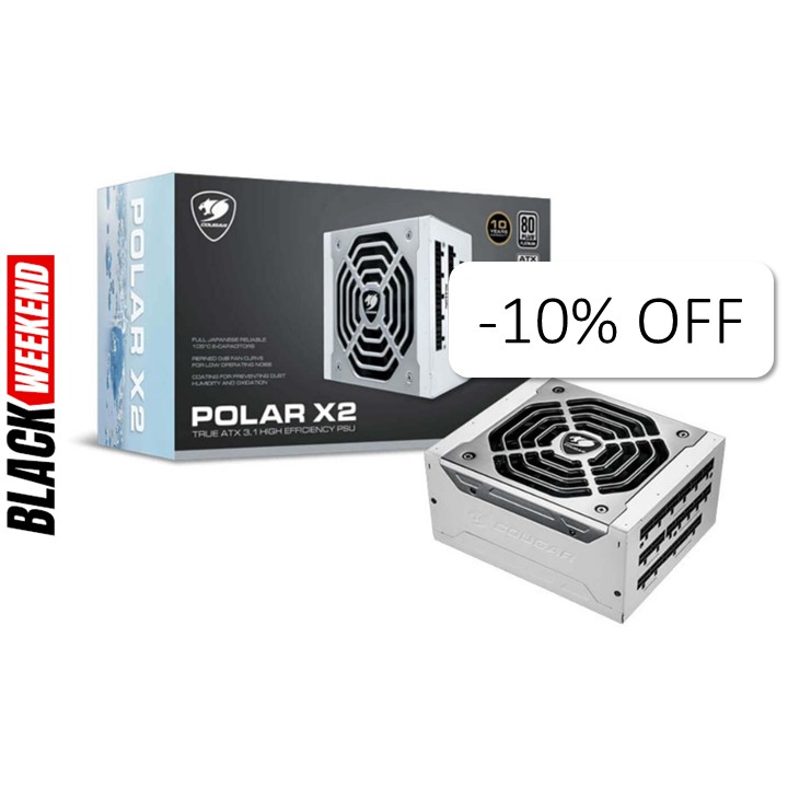Fuente de Poder 1050W Cougar Polar X2 80-PLUS Platinum