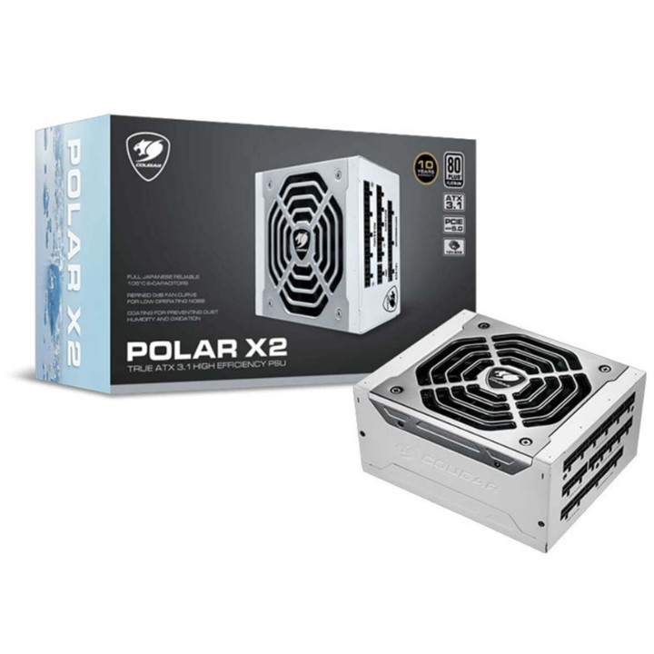Fuente de Poder 1050W Cougar Polar X2 80-PLUS Platinum