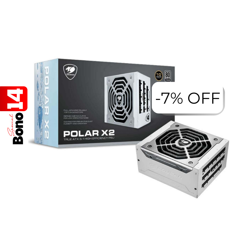 Fuente de Poder 1050W Cougar Polar X2 80-PLUS Platinum
