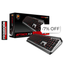 Teclado Gaming Mecánico Alámbrico Cougar Attack X3 Gris Claro
