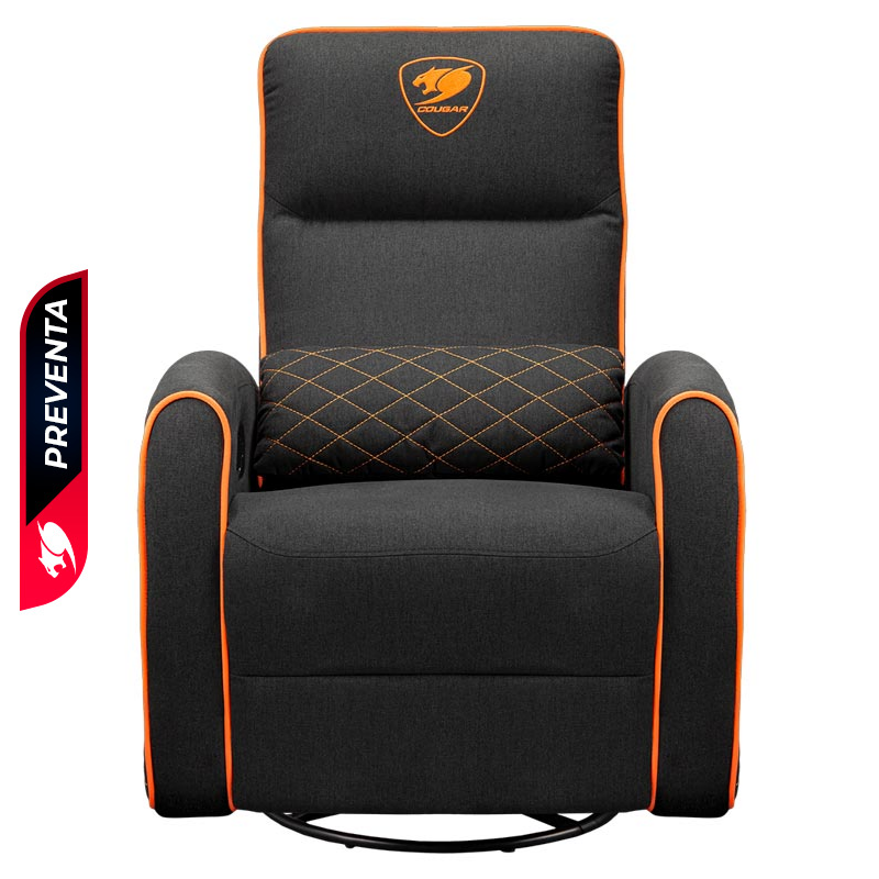 Sofá Gaming Cougar Fidom Negro Naranja