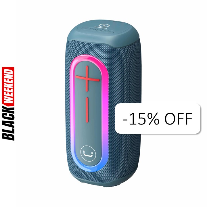 Bocina Bluetooth Unno Tekno SP9215BL SPIN 20W Azul