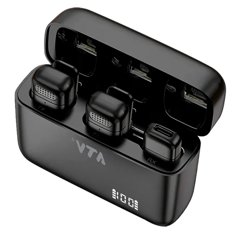 Micrófono VTA+ Inalámbrico con Gancho de Sujeción Negro