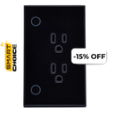 Tomacorriente de Pared Inteligente VTA+ 2 Tomas + Botón de Iluminación Smart Home Wi-Fi