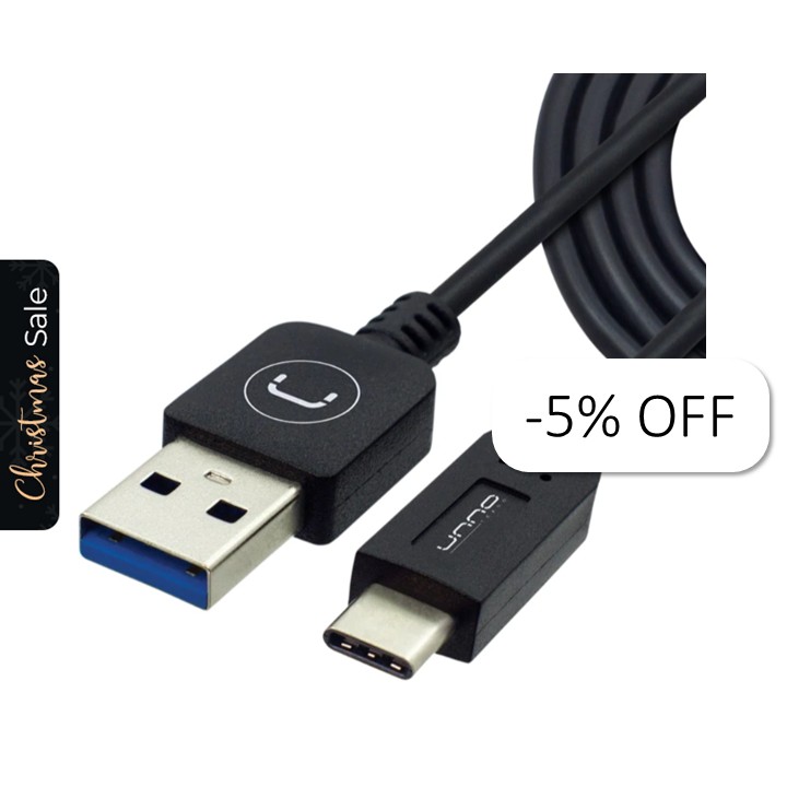 Cable USB a USB-C Unno Tekno CB4054BK 1.5 Metros Negro