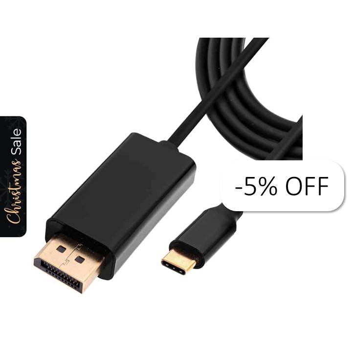 Cable USB-C a Displayport Unno Tekno CB4059BK 1.5 Metros Negro