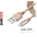 Cable USB a Lightning Unno Tekno CB4061GD 1.5 Metros Trenzado Dorado