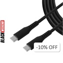 Cable USB-C a USB-C Unno Tekno CB4073BK 1.5 Metros Negro
