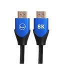 Cable HDMI 2.1 8K Unno Tekno CB4227BL 1.5 Metros Macho-Macho Negro