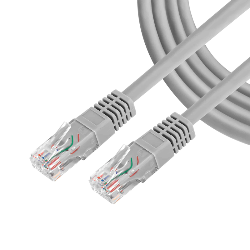 Cable de Red Unno Tekno CB4301GY Con Conector RJ45 CAT6 0,3 Metros (Paquete de 3)