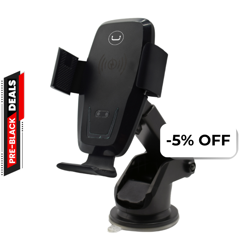 Base para Celular Carga Inalámbrica Unno Tekno CH3009BK Brazo Extendible