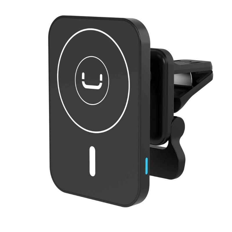 Base para celular Unno Tekno CH3013BK para Ventilas de Aire Acondicionado Magnético carga inalámbrica