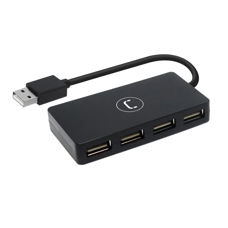 Hub Unno Tekno 4 Puertos USB 2.0 Negro