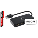 Hub Unno Tekno 4 Puertos USB 2.0 Negro