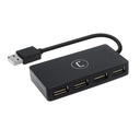 Hub Unno Tekno 4 Puertos USB 2.0 Negro