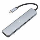 Hub Unno Tekno 7 Puertos HB1107SV USB-C Plateado