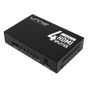 Splitter Unno Tekno HB1205BK 4 Puertos HDMI 4K