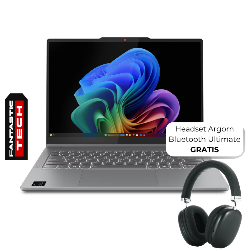 Laptop Lenovo 5 14Q8X9 14" Touchscreen Snapdragon X PlusX1O-42-100 16GB RAM 1TB SSD W11 Home Gris Teclado Ingles
