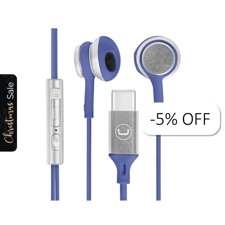 Audífonos In-Ear Unno Tekno HS7005BL USB-C Ultra Azul