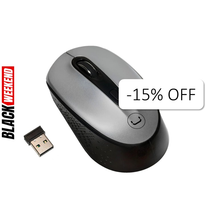 Mouse Inalámbrico Unno Tekno Countour 1600DPI Plateado