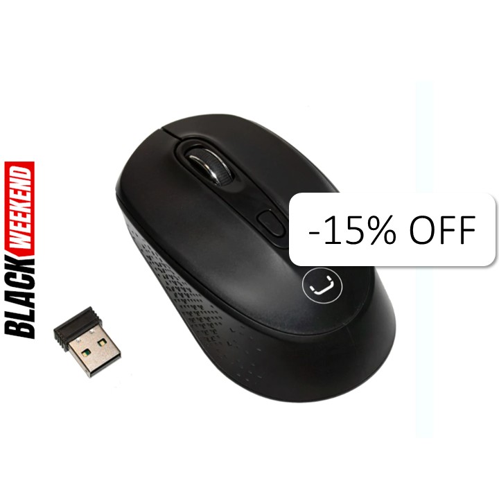 Mouse Inalámbrico Unno Tekno Countour 1600DPI Negro