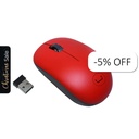 Mouse Inalámbrico Unno Tekno Curve 1200DPI Rojo