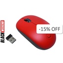 Mouse Inalámbrico Unno Tekno Curve 1200DPI Rojo