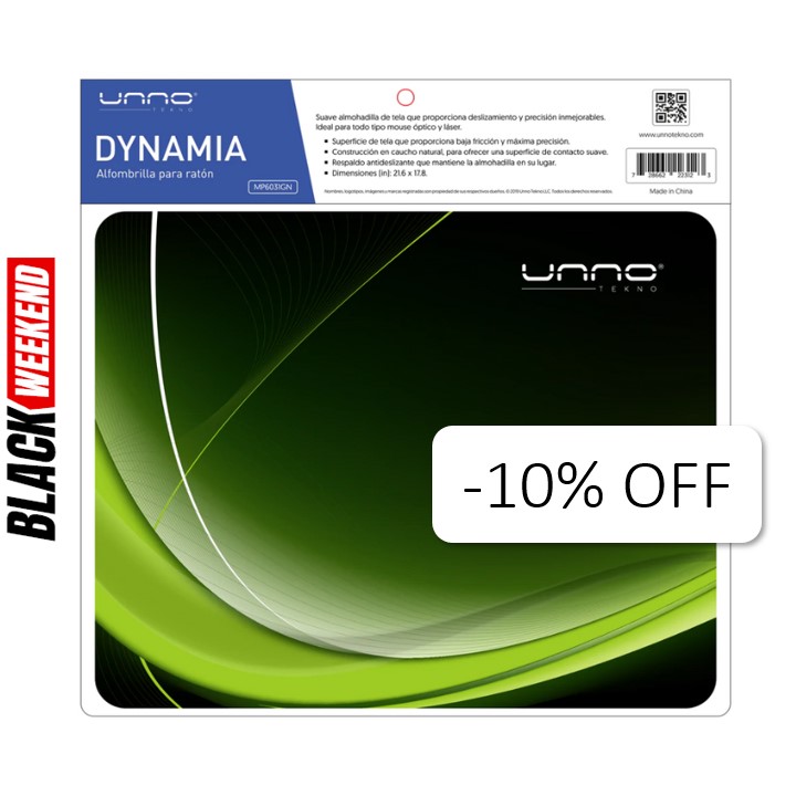 Mousepad Unno Tekno Dynamia Verde
