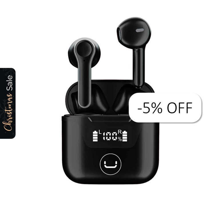 Audífonos In-Ear Unno Tekno HS7507BK Bluetooth Hyper TWS con Micrófono Negro