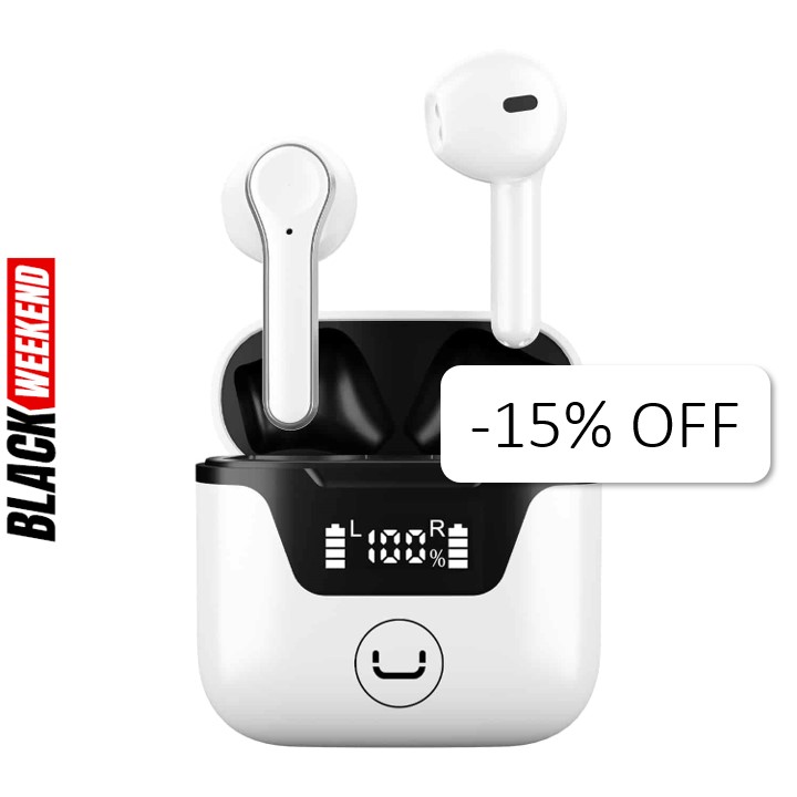Audífonos In-Ear Unno Tekno HS7507WT Bluetooth Hyper TWS con Micrófono Blanco