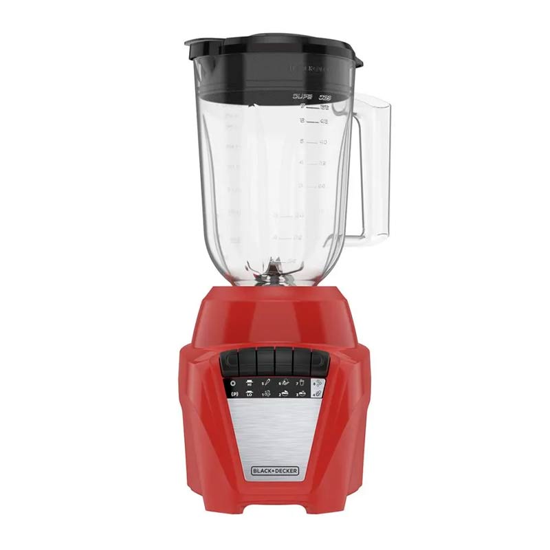 Licuadora Black+Decker Ice Crush 8 Velocidades Jarra de Plástico 1.6 Lt Roja