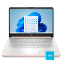 Laptop HP 14-DQ6015DX 14" Celeron N150 4GB RAM 128GB UFS W11 Home Rosado Teclado Ingles