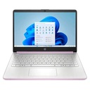 Laptop HP 14-DQ6014DX 14" Celeron N150 4GB RAM 128GB UFS W11S Home Lavanda Teclado Inglés