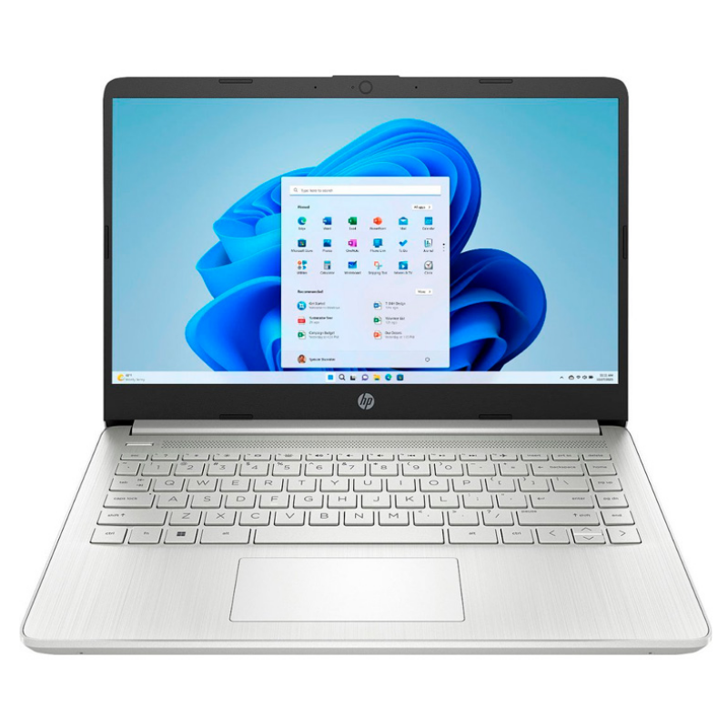 Laptop HP 14-DQ6013DX 14" Celeron N150 4GB RAM 128GB UFS W11 Home Verde Teclado Ingles