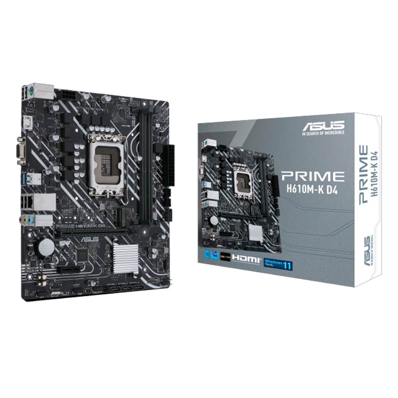 Motherboard ASUS H610M-K D4 Socket LGA1700 12th , 13th y 14th Gen 2xDDR4 Micro ATX