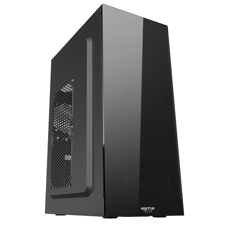 Case VektorTech GQ-21 Media Torre ATX Negro + Fuente de Poder 600W