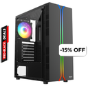 Case Gaming VektorTech EZQ1 Media Torre Vidrio Templado ATX Negro (Sin Fuente)