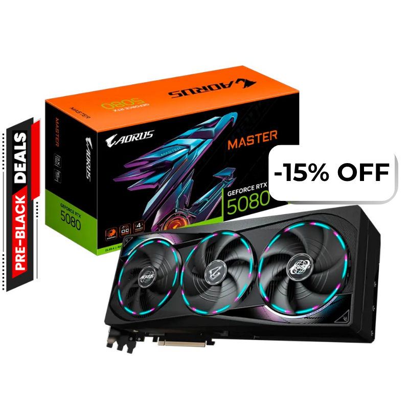 Tarjeta de Video 16GB GDDR7 Gigabyte AORUS GeForce RTX 5080 MASTER HDMI DP PCIe 5.0
