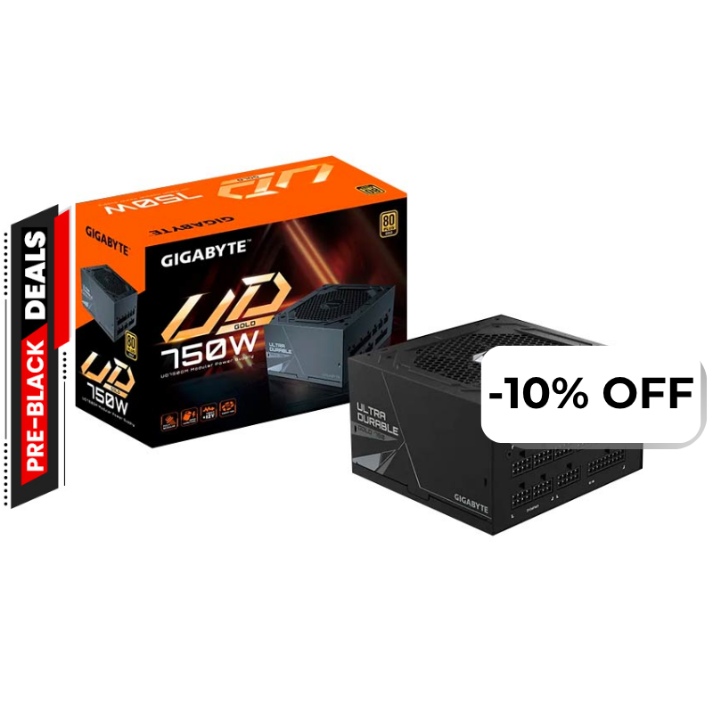 Fuente de Poder 750W Gigabyte UD750GM 80 Plus Oro