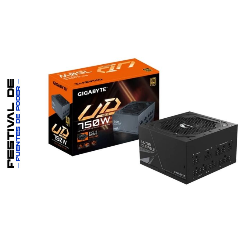 Fuente de Poder 750W Gigabyte UD750GM PG5 80 Plus Oro