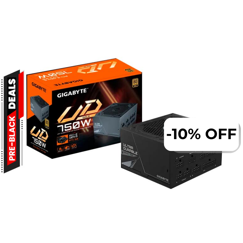 Fuente de Poder 750W Gigabyte UD750GM PG5 80 Plus Oro